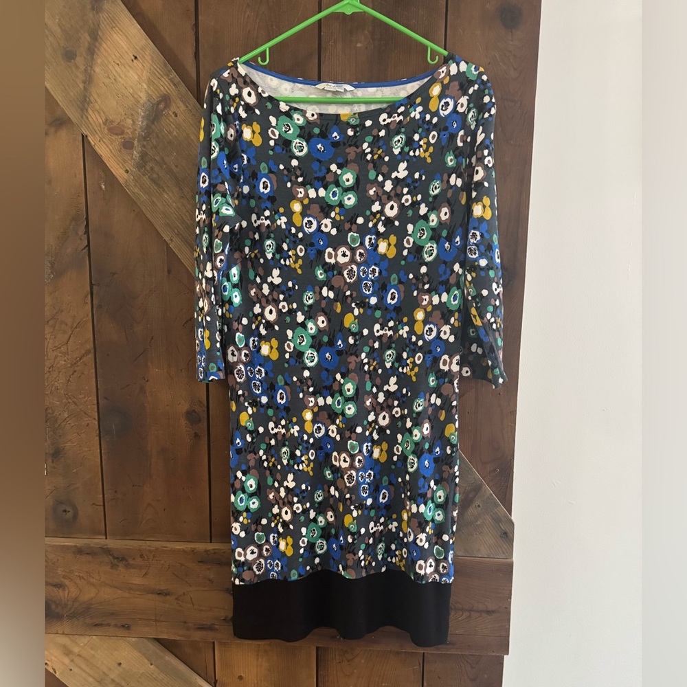 Boden Multicolor Floral Long Sleeve Dress